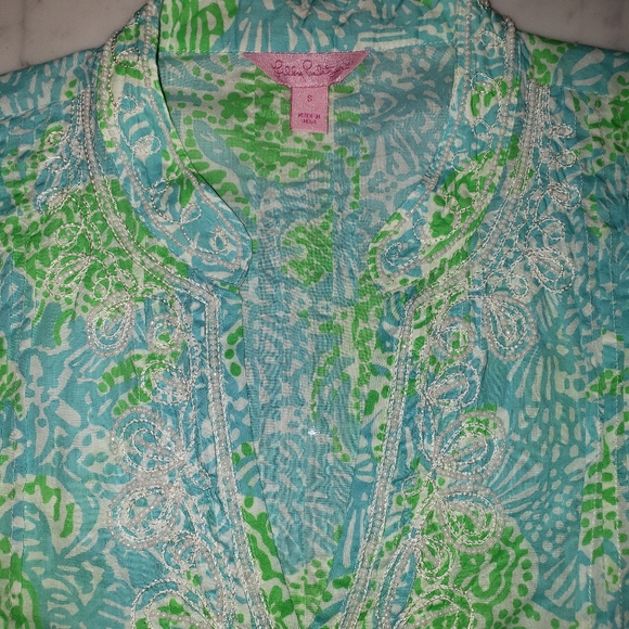 Lilly Pulitzer Sarasota Tunic~Get Crackin~Size S - Picture 5 of 8